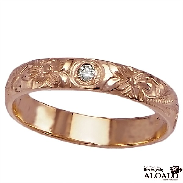 ハワイアンジュエリー リング 指輪 結婚指輪 オーダーメイド 基本の1.5mm厚 幅4mm 14k ピンクゴールド バレルリング  :hawaiian-jewelry-orpg18:ハワイアンジュエリー アロアロ - 通販 - Yahoo!ショッピング