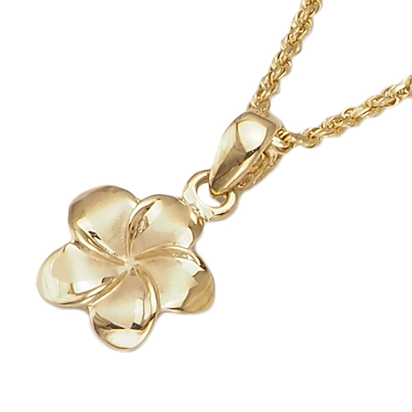 14kハワイアンジュエリープルメリアトップ ハワイアンジュエリー 14K ゴールド ペンダント トップ プルメリア