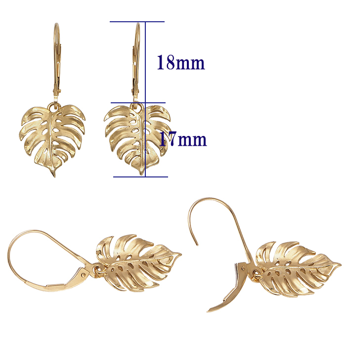 アパタイト シャンデリア ピアス 14KGF ハワイ BellaAnela #486 ハワイアンジュエリー ピアス イヤリング 14k イエロー ピンク