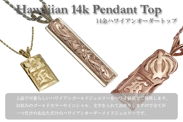 ハワイアンジュエリー ネックレス 14k ゴールド ホヌ＆スクロール 2