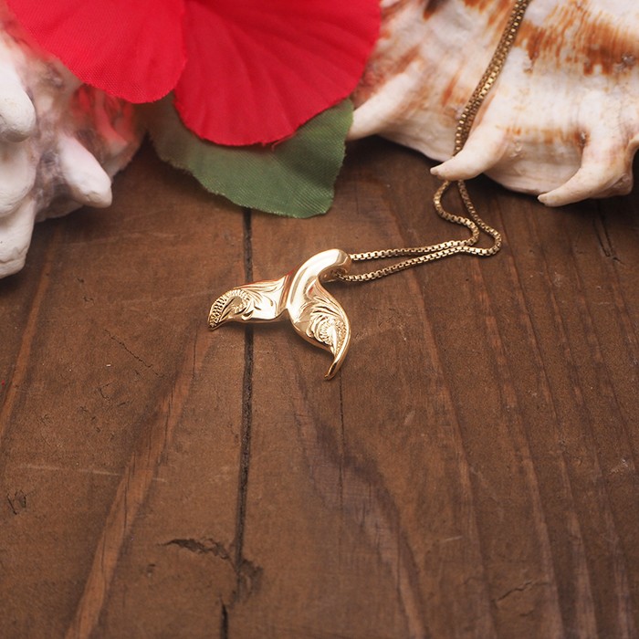 ハワイアンジュエリー ネックレス ペンダント ホエールテールトップ