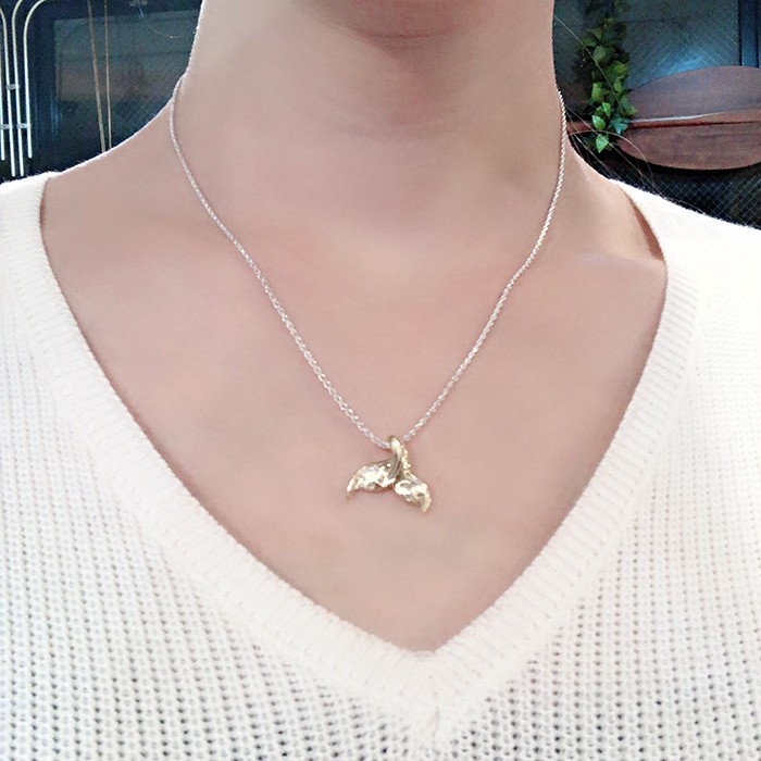 ハワイアンジュエリー　ペンダントトップ　14K　ホエールテール　現状品 ハワイアンジュエリー ネックレス ペンダント ホエールテール