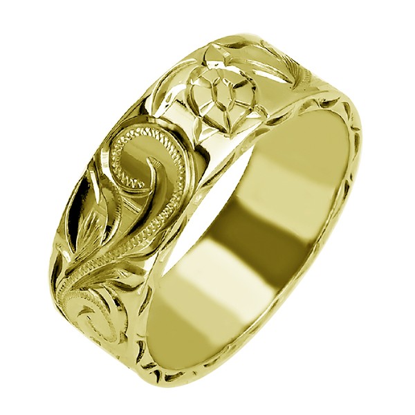 ハワイアンジュエリー リング 指輪 結婚指輪 オーダーメイド 基本の1.25mm厚 幅8mm 14k グリーンゴールド フラットリング  :to02gg:ハワイアンジュエリー アロアロ - 通販 - Yahoo!ショッピング