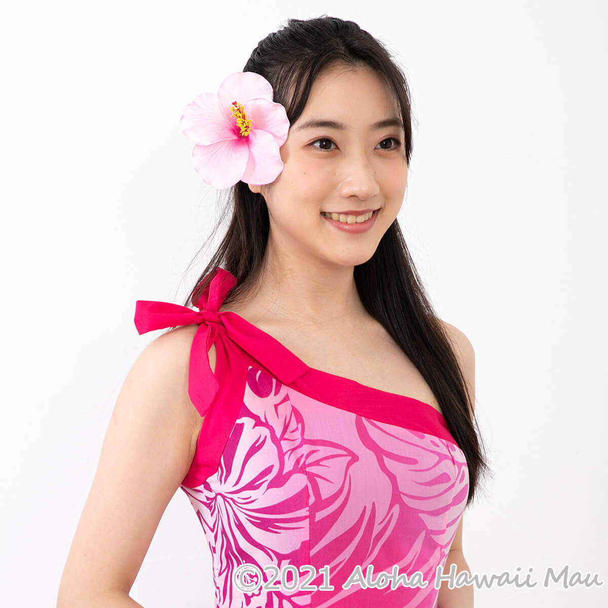 お名前入り ヘアゴム ハイビスカス ハワイアン フラダンス 誕生日プレゼント フラダンス 髪飾り ハイビスカス ヘアピック 選べる8カラー