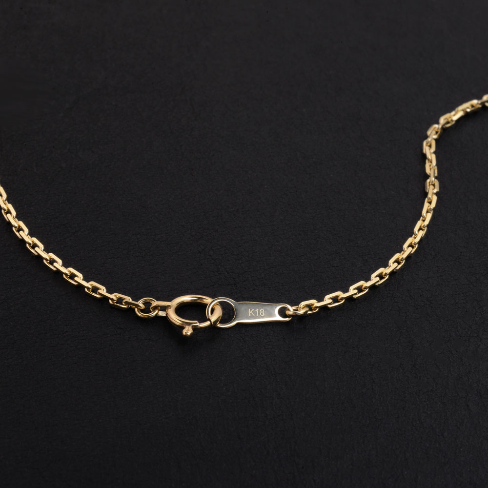 K18YG ネックレス　46cm 受注発注品】ネックレスチェーン k18 ゴールド ネックレス カット
