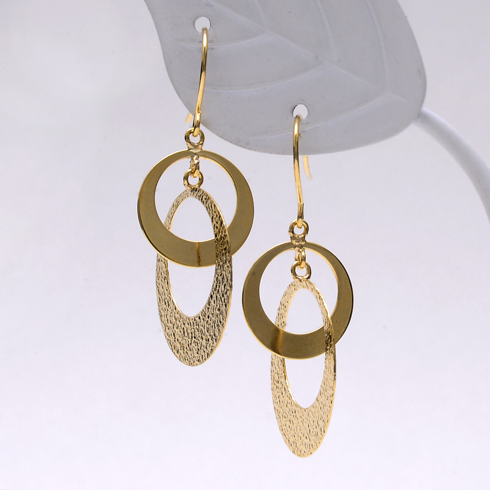 K18 18金　サークルフックピアス ALOHA MANA（アロハマナ） 【数量限定】18金 K18 ピアス 2つのサークル