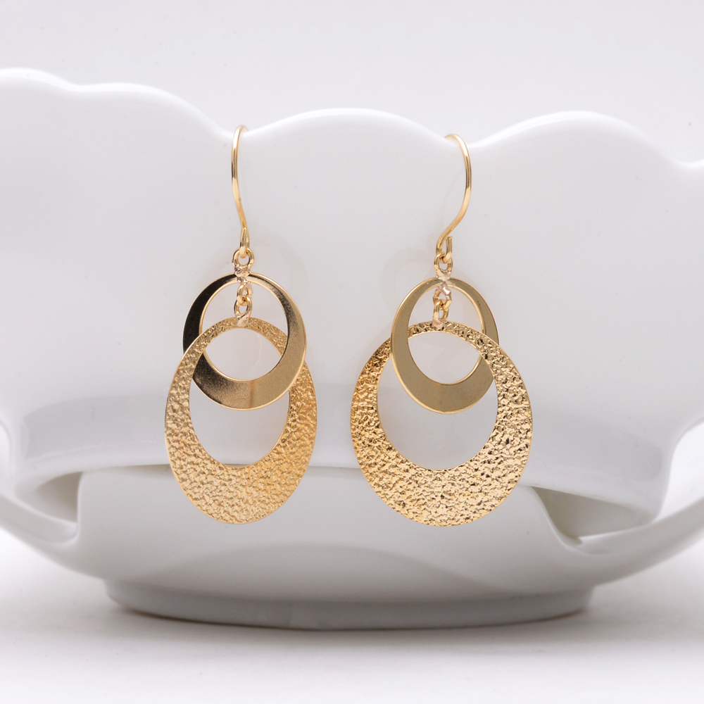 ALOHA MANA（アロハマナ） 【数量限定】18金 K18 ピアス 2つのサークル