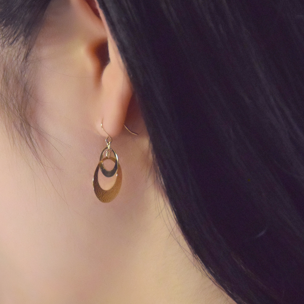 ALOHA MANA（アロハマナ） 【数量限定】18金 K18 ピアス 2つのサークル