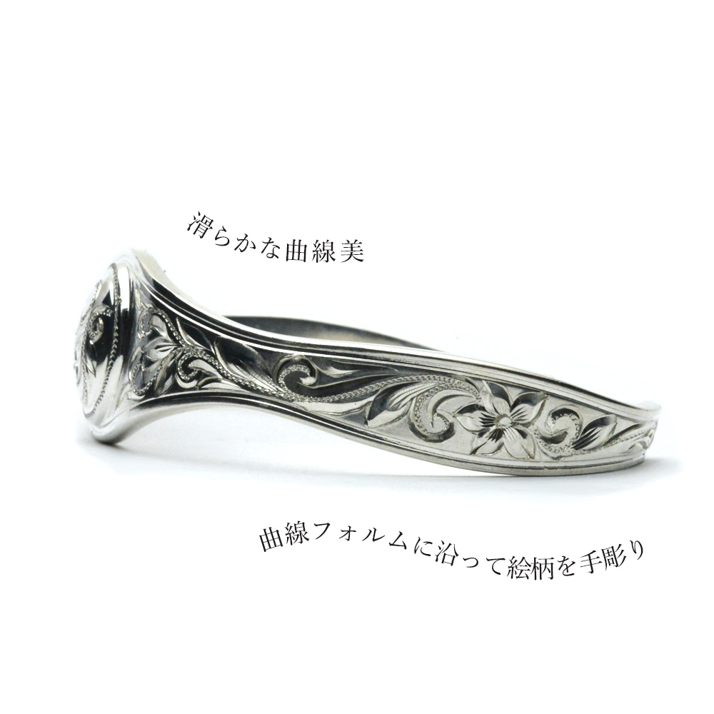 ALOHA MANA ハワイアンジュエリー バングル メンズ シルバー