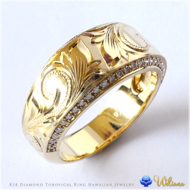K18 指輪 ALOHA MANA（アロハマナ） ハワイアンジュエリー 指輪 リング