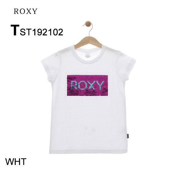 ロキシー Tシャツ キッズ かわいい ROXY  MINI GLITTER 新作 ピンク ホワイト ...