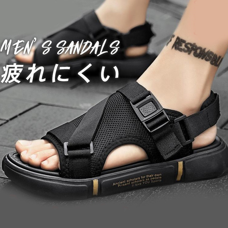 サンダル メンズ スポーツサンダル メッシュ 厚底 2way スリッパ