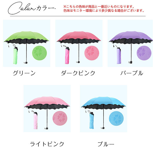 公式の店舗 日傘 折りたたみ傘 ダークグリーン 晴雨兼用 UVカット 傘