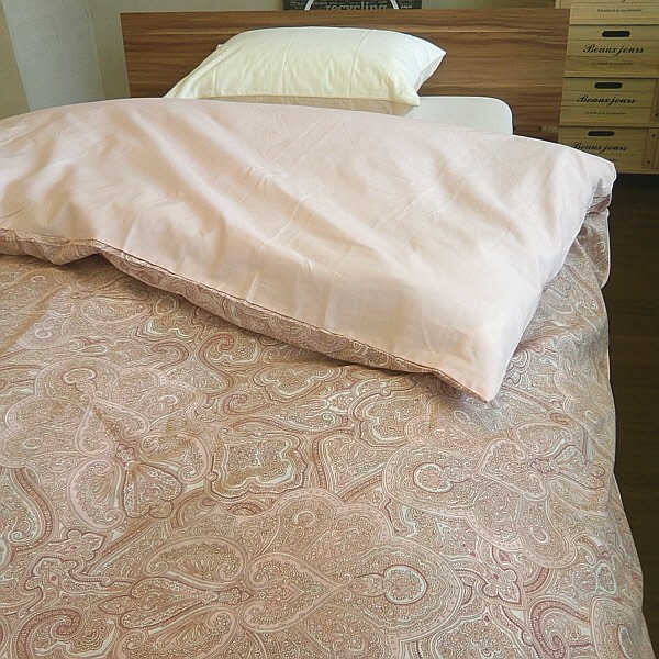 掛け布団カバー ペイズリー柄 シングルロングサイズ 150x210cm 綿100