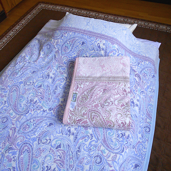 ETRO タオルケット　シングル　ペイズリー　花柄　ブルー系　日本製 ETRO タオルケット シングル ペイズリー・花柄 ブルー系 日本製 新品未