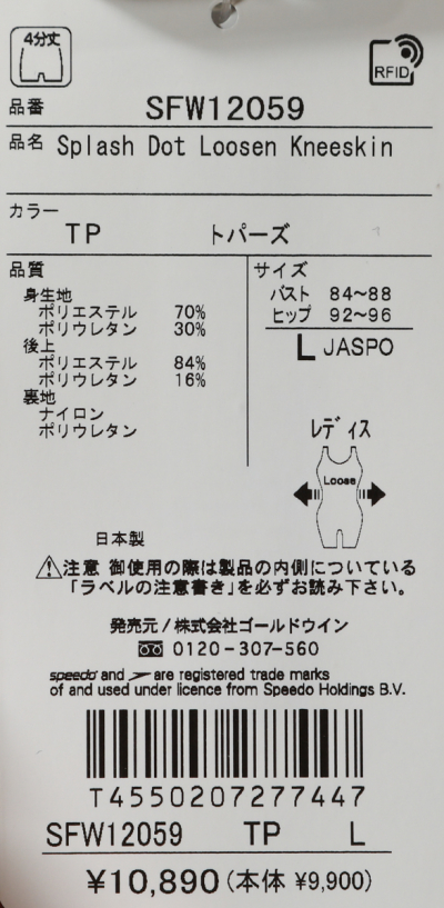 スピード レディース 水泳 フィットネス水着 S-DOT LOOSEN KNEE SFW12059 SPEEDO  :3941626220:アルペングループヤフー店 - 通販 - Yahoo!ショッピング