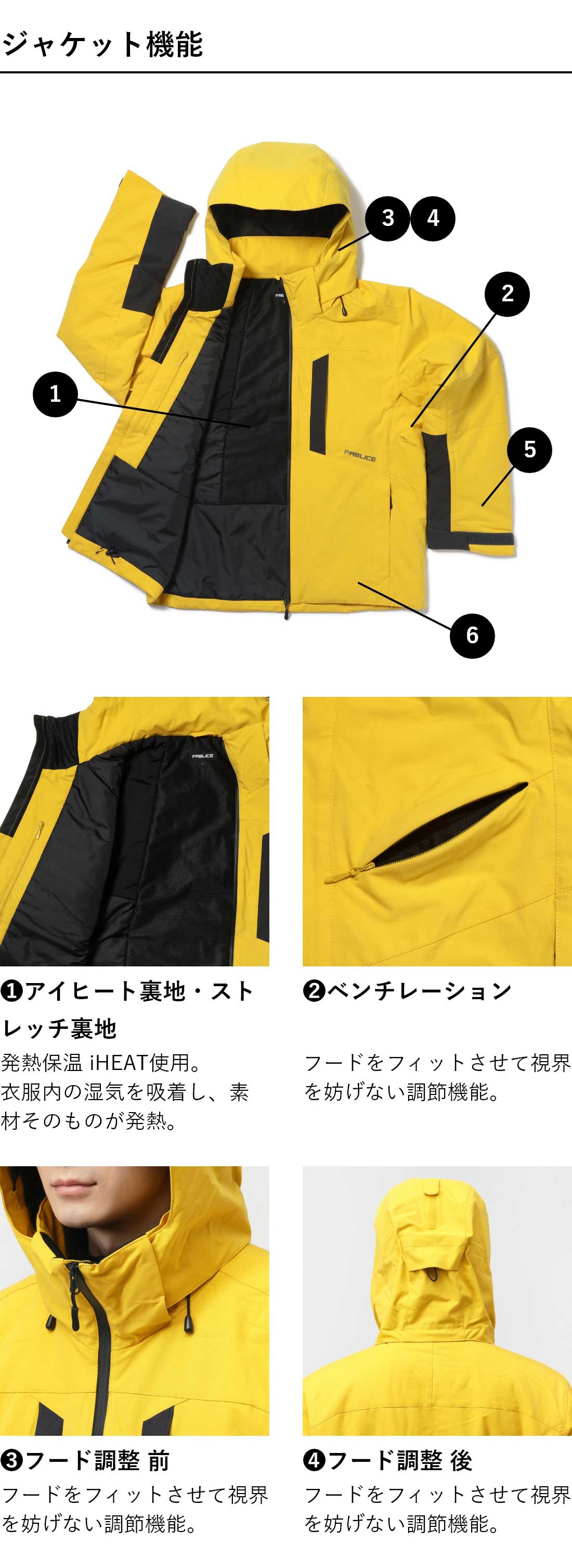 ファブリススキーウェア上下セット Mサイズ FABLICE（ファブリス） メンズ スキー ウェア上下セット ユニセックス