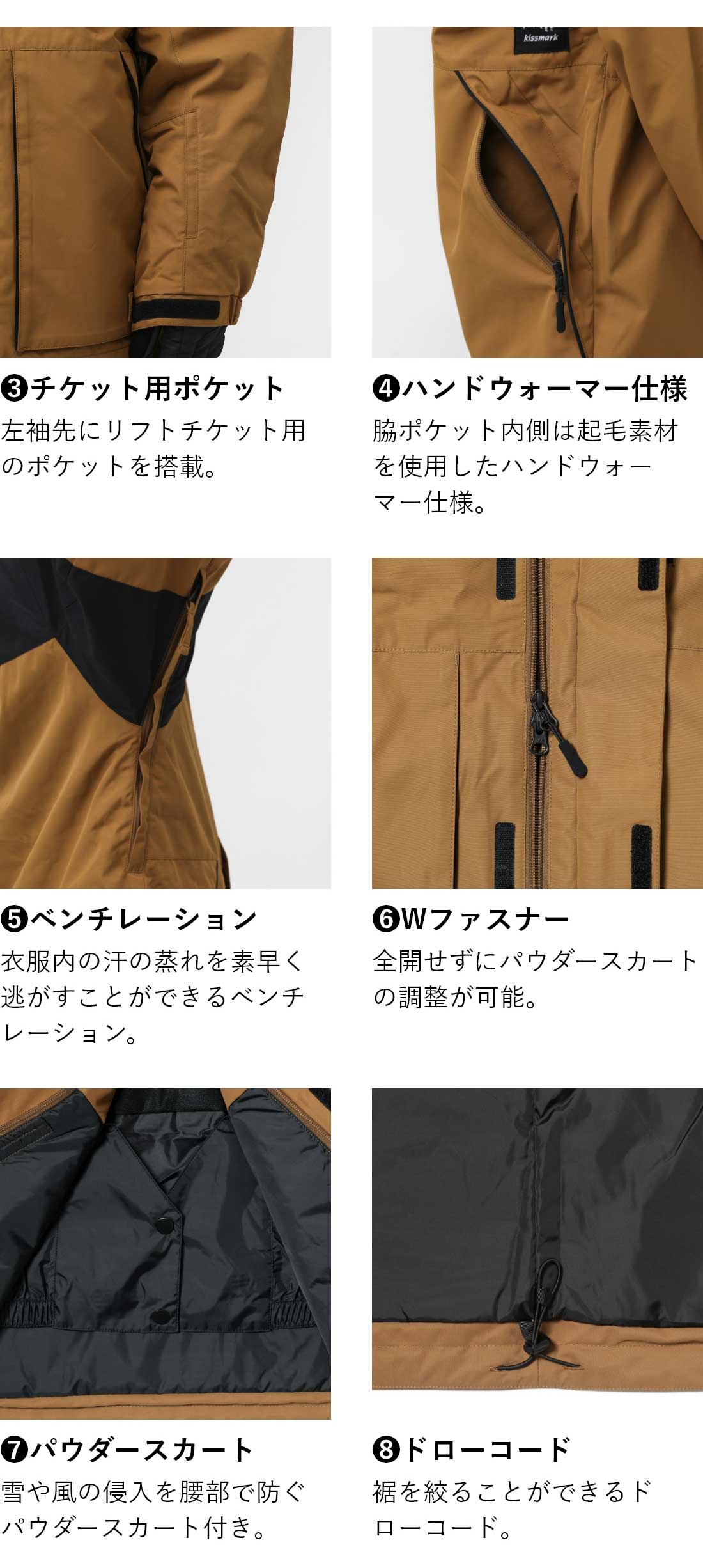 kissmark（キスマーク） メンズ スノーボード ジャケット ユニ