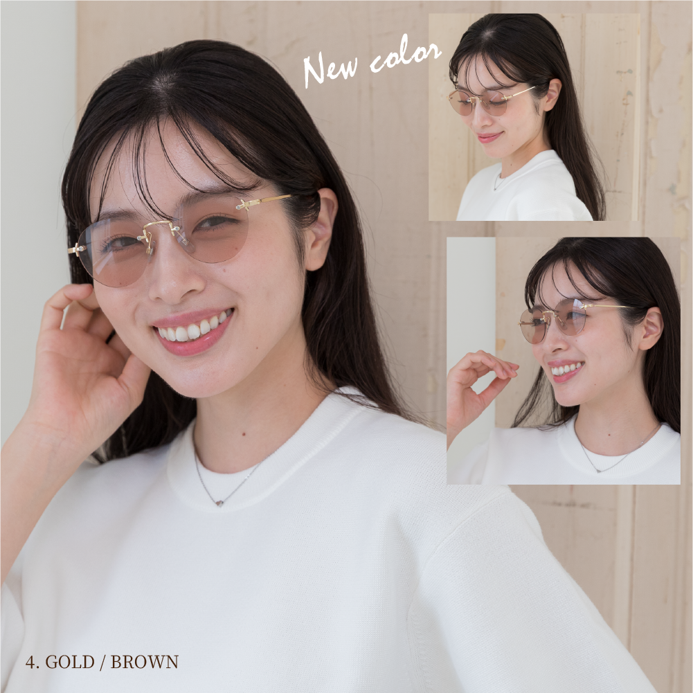 鯖江企画】GLADELI G33-97 全4色 おしゃれ リムレス サングラス 伊達