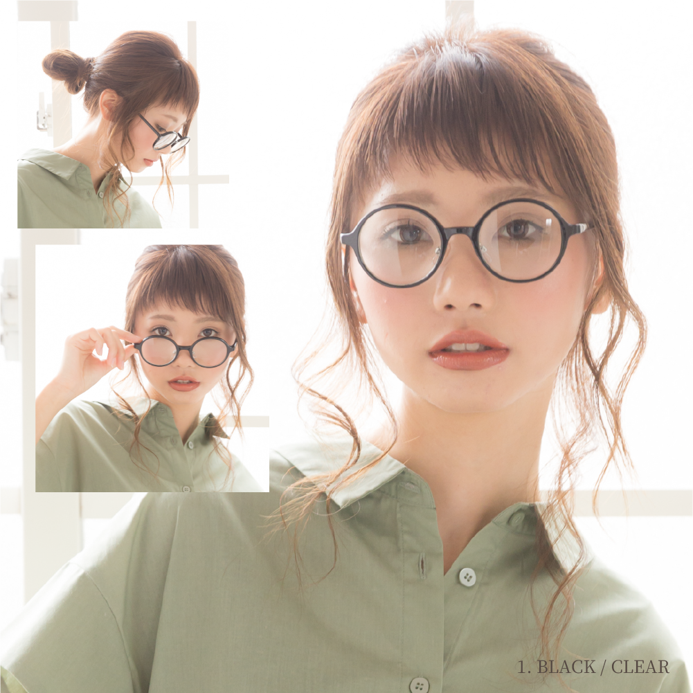 全2色GLADELI クラシック ラウンド サングラス 伊達メガネ G50-22