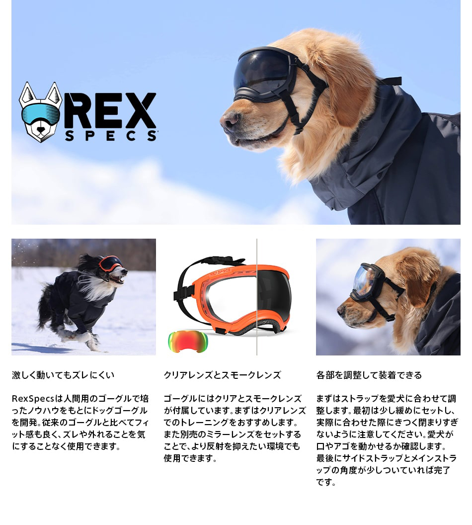 Rex Specs レックススペックス ドッグゴーグル XS レンズ新品