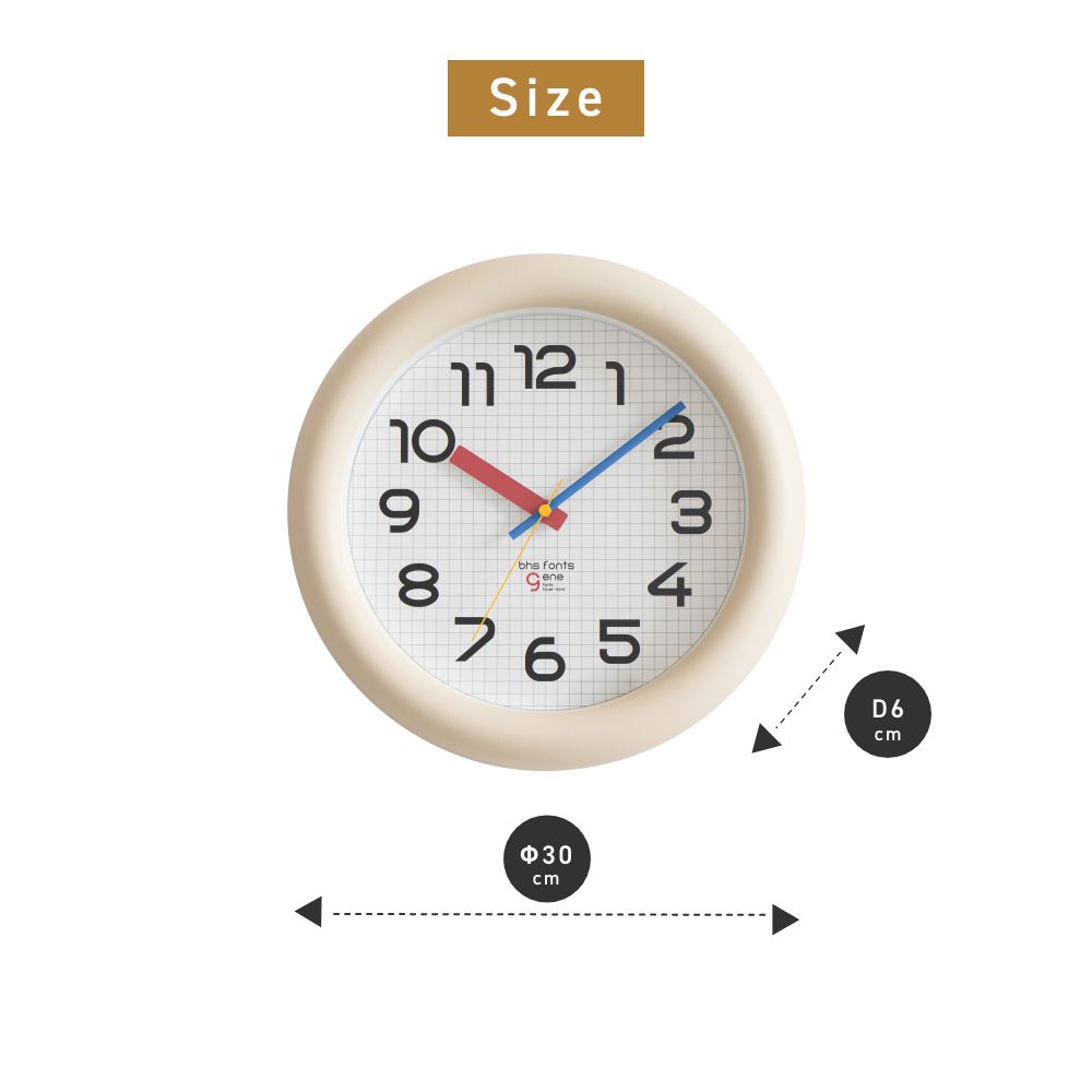 Bayer Sans 全2色 WCL-021/022 EL COMMUN エルコミューン WALL CLOCK ウォールクロック バウハウス |  | 08