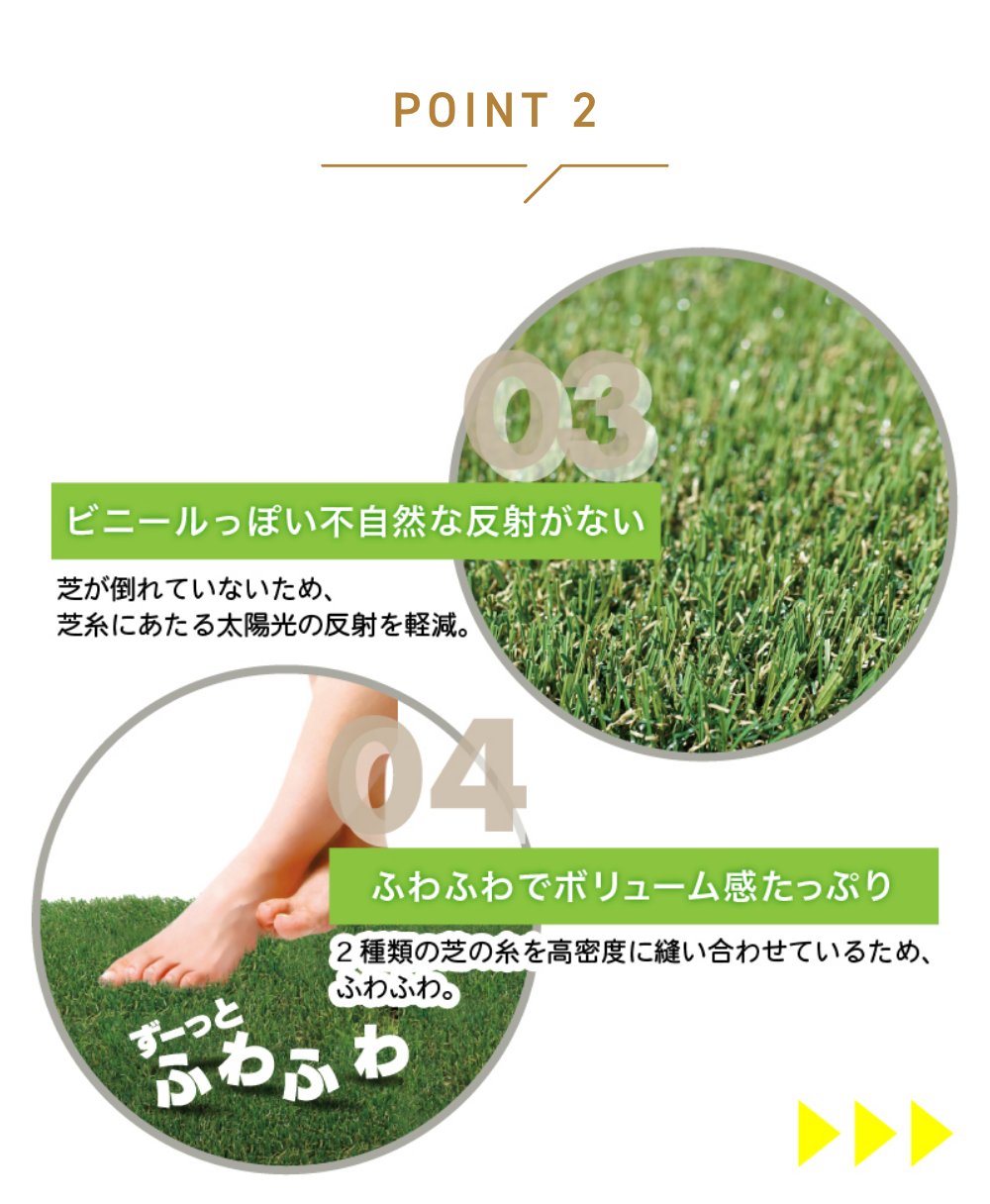 人工芝 メモリーターフ25 forガーデン 庭 ベランダ ガーデニング 高密度 踏み心地 10年耐久の画像