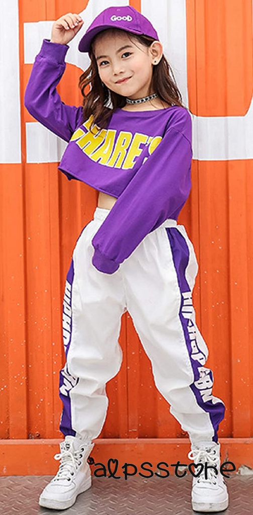 キッズ ダンス衣装 ダンス 衣装 ヒップホップ シャツ＋パンツ 2点セット セットアップ 原宿系 ゆったり ガールズ 女の子 オシャレ