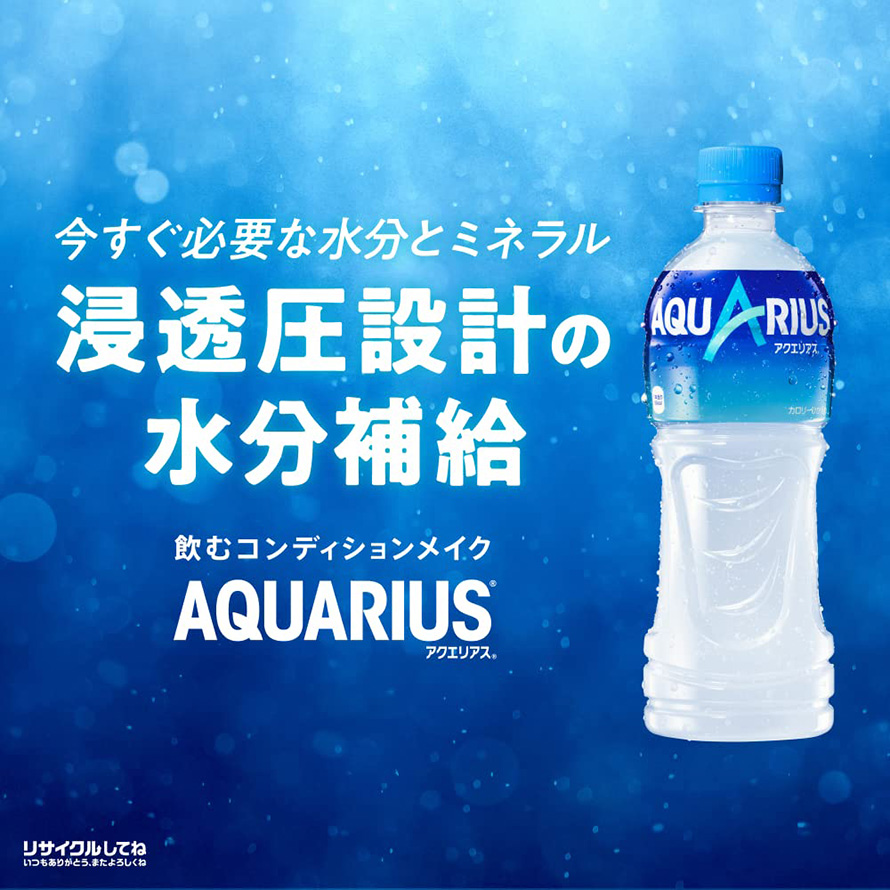 コカ・コーラ アクエリアス 600ml PET ｘ24本 訳あり 賞味期限：2024年