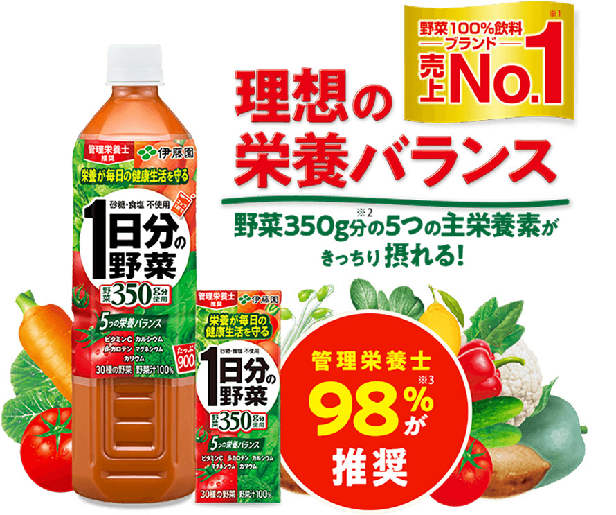 伊藤園 1日分の野菜 1000ml x 12本 （6本 x 2ケース）紙パック 送料