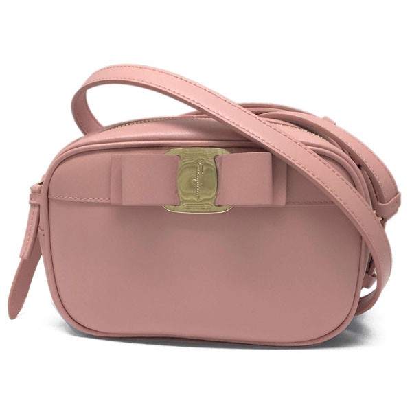 フェラガモ バッグ ヴァラ・リボン ポシェット レディース ショルダーバッグ Salvatore Ferragamo 21H498 0726804  DESERT ROSE ピンク レザー