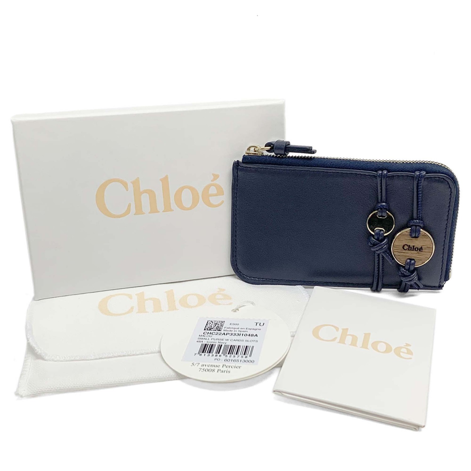 クロエ カードケース Chloe “MALOU”ジップ付きスモールパース