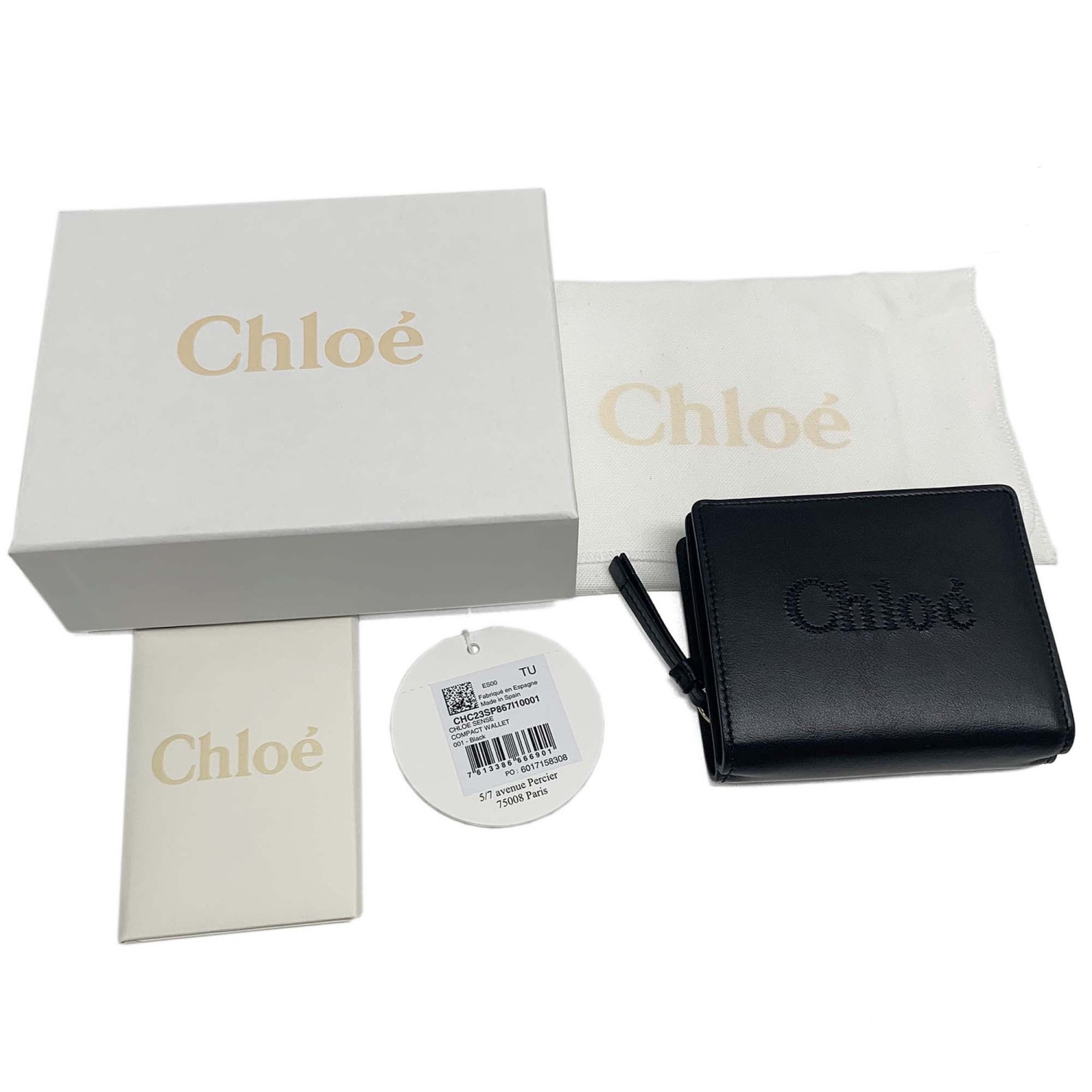 クロエ 財布 Chloe SENSE コンパクトウォレット CHC23SP867 I10 001