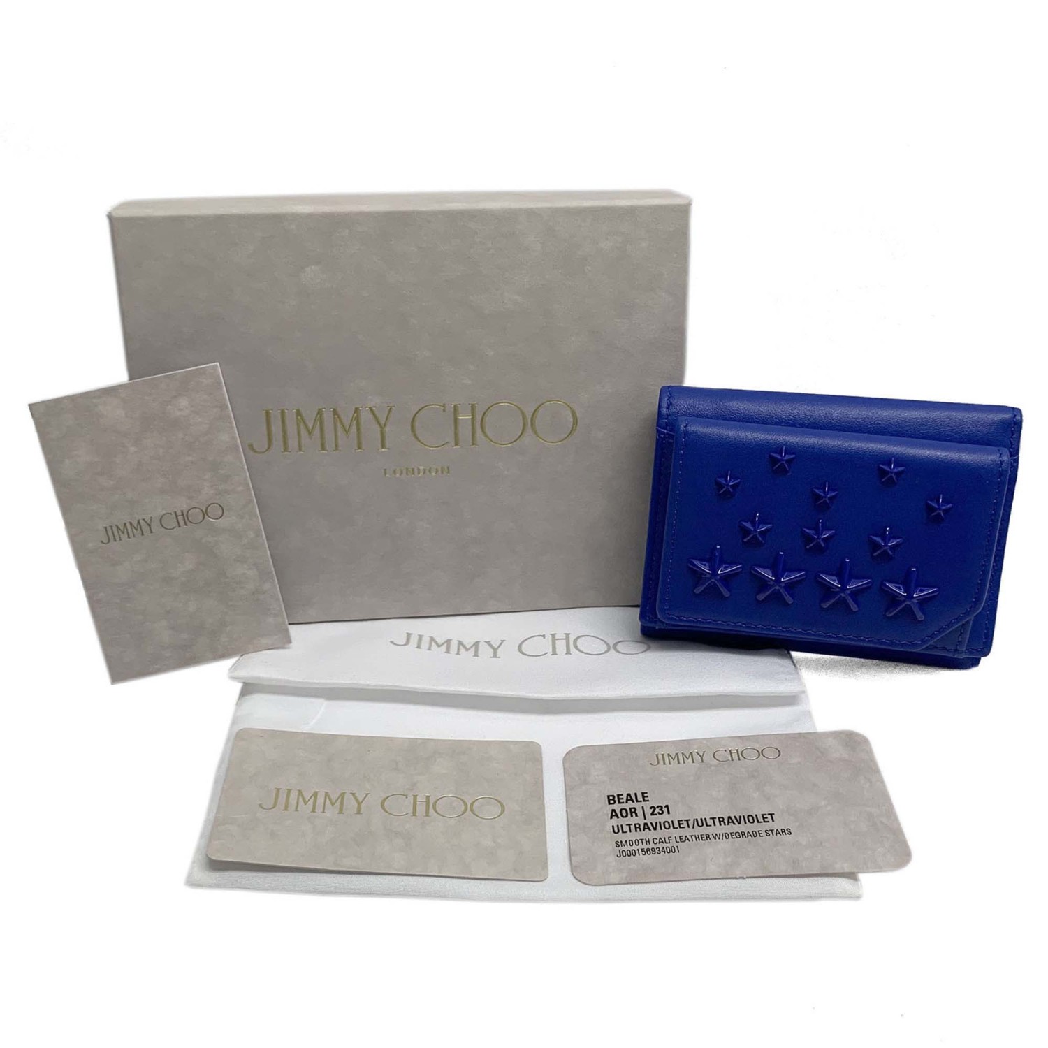 Jimmy Choo ジミーチュウ 財布 スタースタッズ付き Ultraviolet