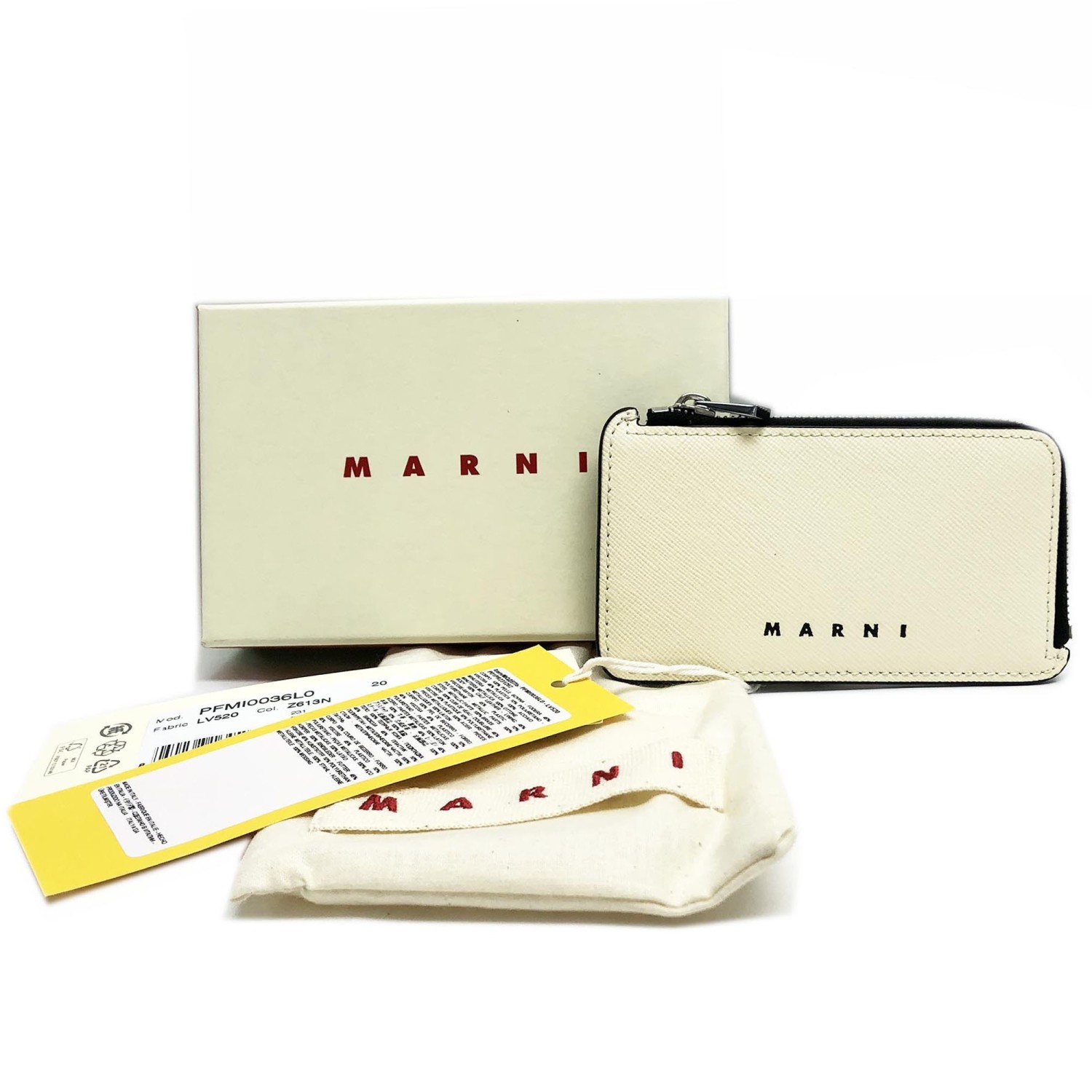 マルニ カードケース MARNI サフィアーノレザー製 ジップ