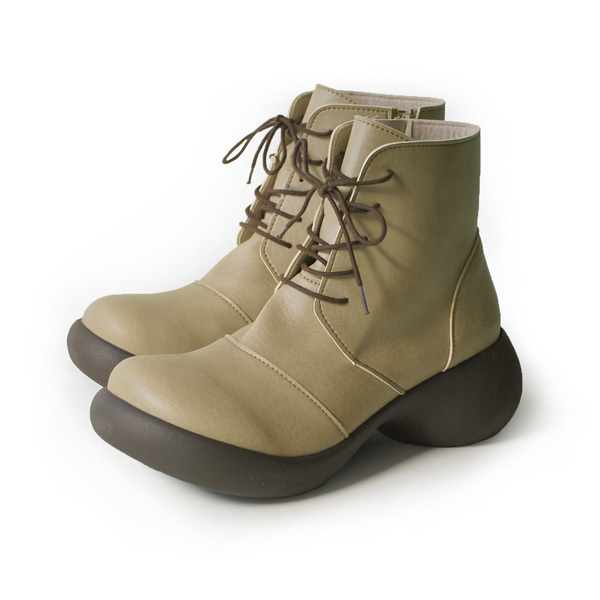 リゲッタカヌー Regettacanoe Cjes 6135 エッグヒール レースアップ ショートブーツ レディース 紐靴 厚底 歩きやすい 履きやすい オシャレ Cjes 6135 リゲッタ公式ショップ 通販 Yahoo ショッピング