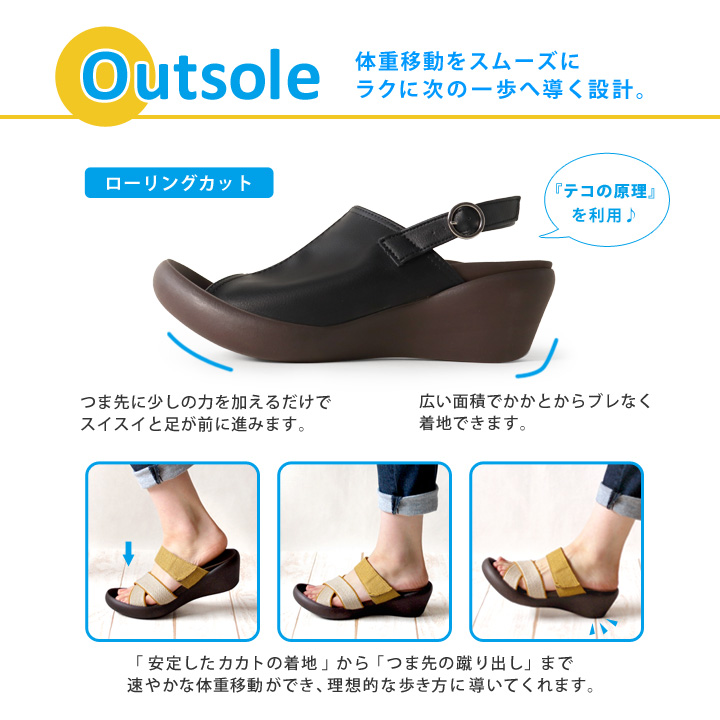 リゲッタ アウトソール ローリング歩行