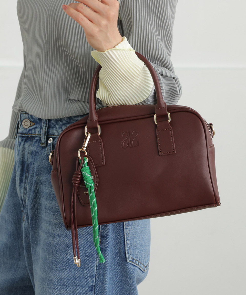 ボストンバッグ ボストン ミニボストン 小さめ ミニ チャーム付き