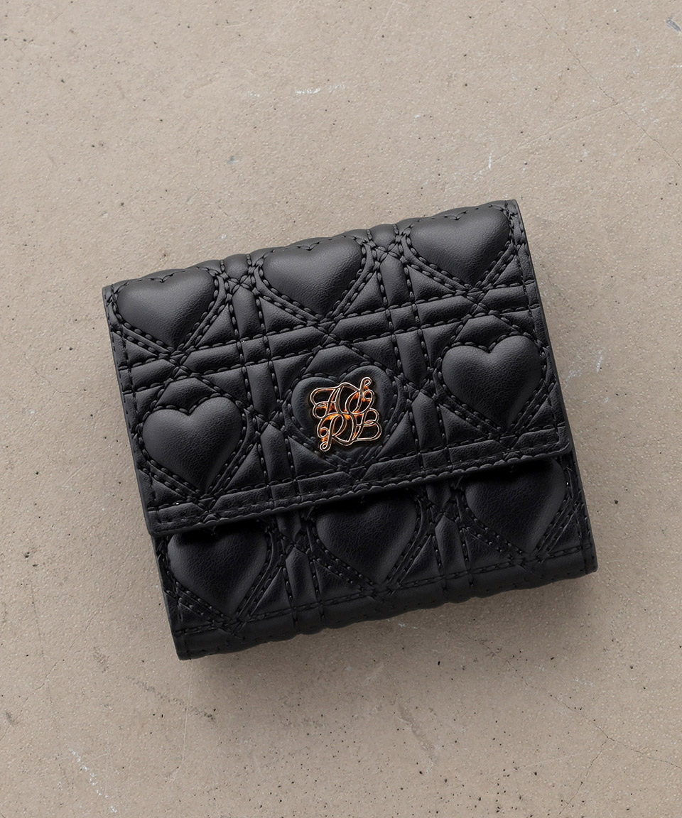 [爆買]財布 レディース ボックスコイン ミニ ミニ財布 さいふ 三つ折り コンパクト 小さい 小さめ ハート キルティング キルト かわいい | ALTROSE | 04