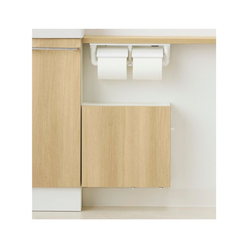 コフレル トイレ手洗 収納 カラクリキャビネット 寸法373(取手部19mm