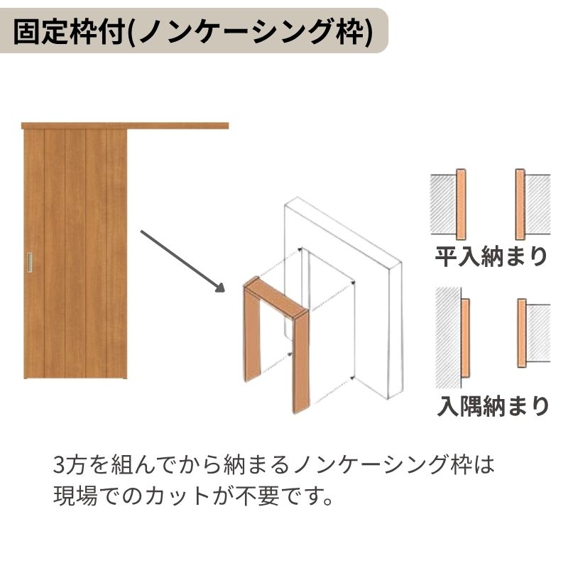 ラシッサ 【固定枠付】 オーダーサイズ LIXIL 室内引戸 片引戸 アウト