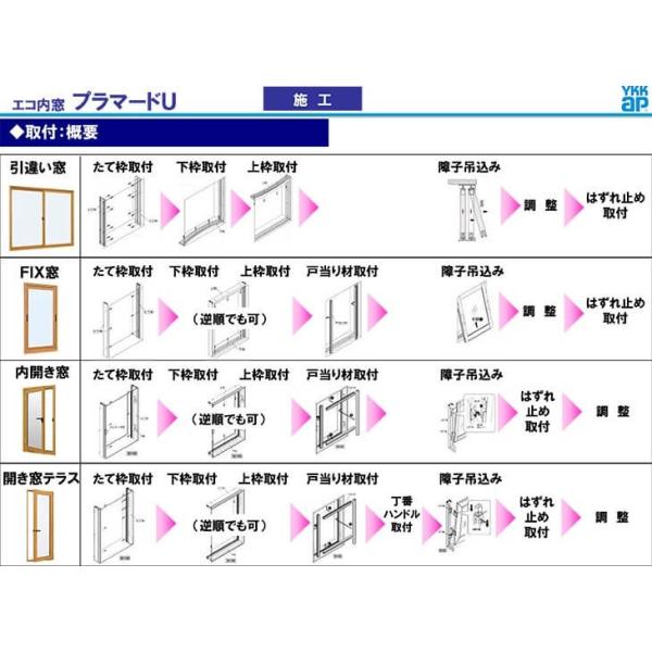 二重窓 内窓 プラマードU 2枚建 引き違い窓 Low-E複層ガラス 透明4+A10+4mm W幅2001〜3000×H高さ801〜1200mm YKKap YKK 引違い窓 サッシ リフォーム DIY