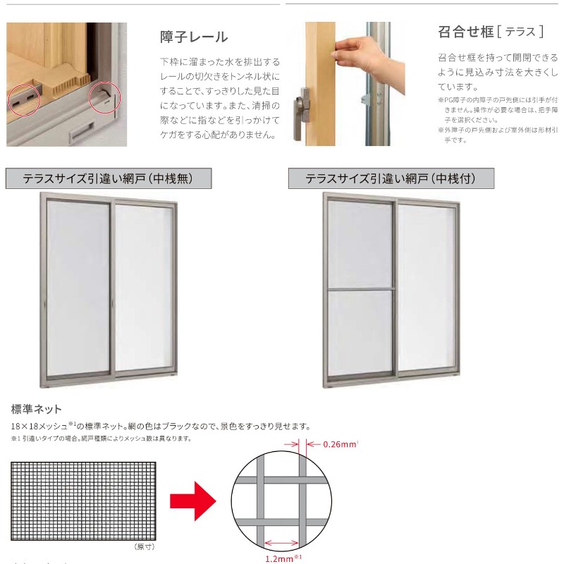 引違い窓 レール間カバー枠 25618-4 サーモス2-H テラスタイプ 4枚建 W2600×H1830mm 複層ガラス 樹脂アルミ複合サッシ 引き違い LIXIL リクシル リフォーム｜alumidiyshop｜11