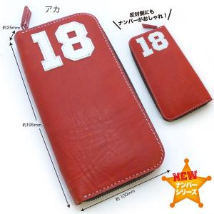 薄型 ラウンドファスナー財布 ナンバー 18  メンズ レディース 薄い 野球 プロ野球 広島カープ...