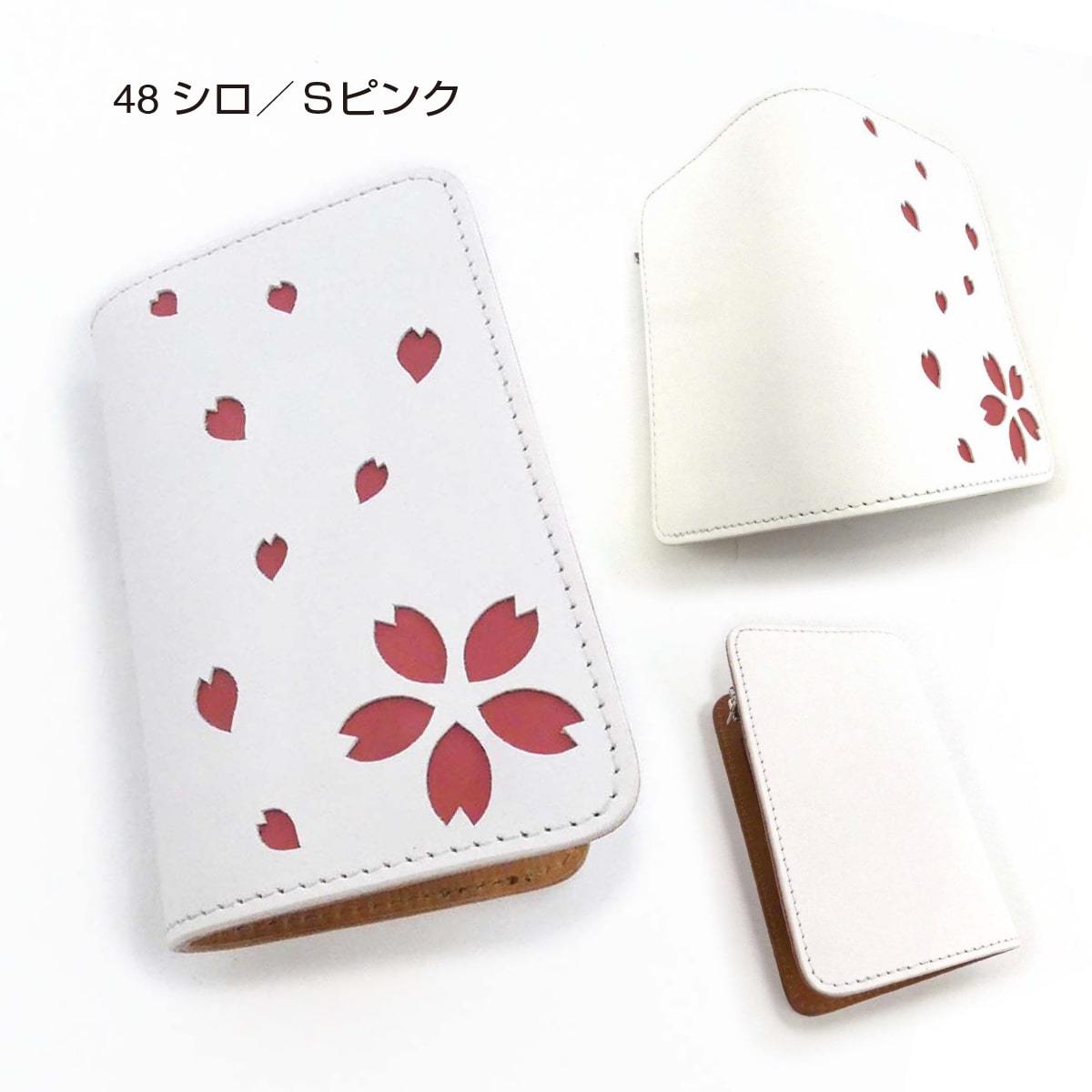 ハーフ財布 L字コイン 桜 サクラ さくら 和柄 メンズ レディース