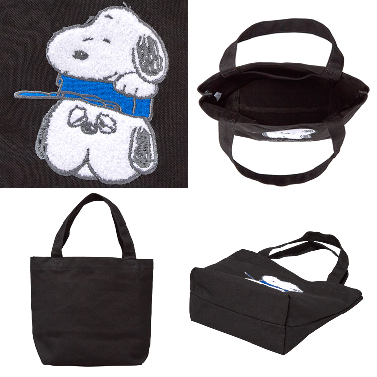 SNOOPY（スヌーピー） サガラ刺繍 帆布 ミニトートバッグ ランチバッグ