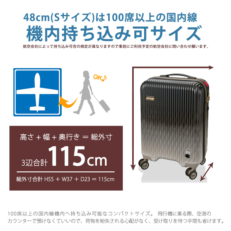 MOOMIN（ムーミン） スーツケース キャリーケース キャリーバッグ S