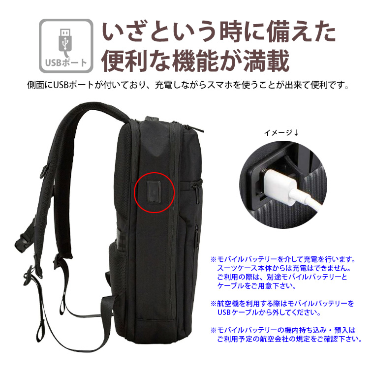 スクエアリュック ビジネスバッグ バックパック デイパック 撥水