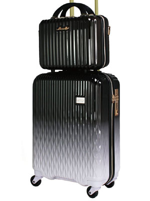 スーツケース Mサイズ ジッパーキャリーケース ミニケース付 抗菌防臭
