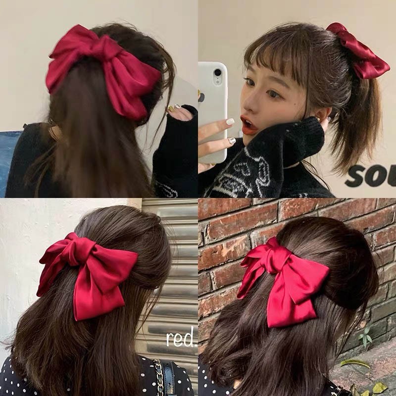 ヘアクリップ リボン バレッタ 大きい ヘアアクセサリー ビッグリボン お洒落 卒業式 アクセサリー :20471:amanecer - 通販 -  Yahoo!ショッピング